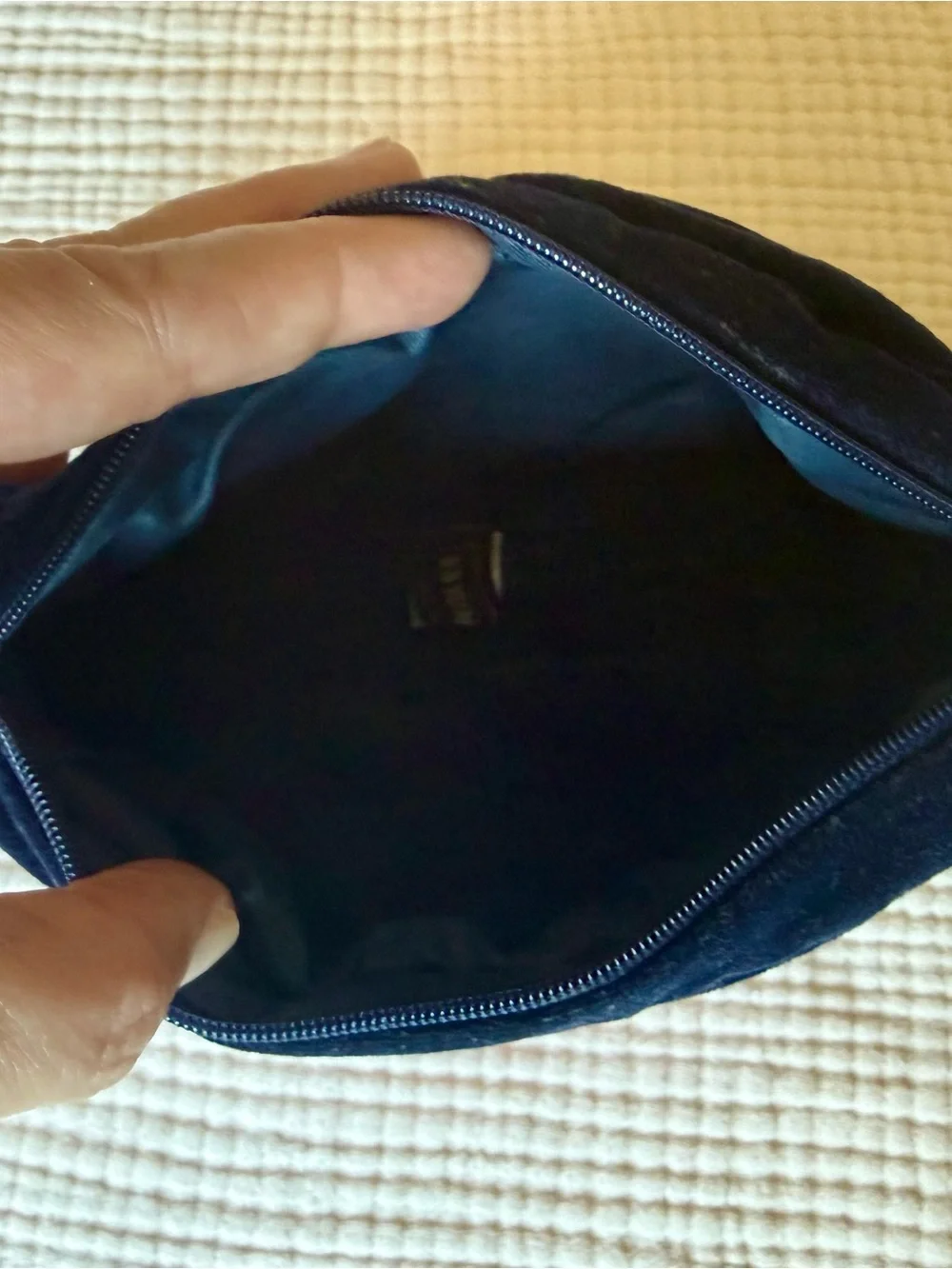 Jonathan Adler Bargello Needlepoint Velvet Makeup Bag